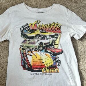 White Corvette Tshirt, size M kids